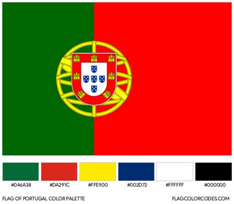 Portugal Flag Color Codes